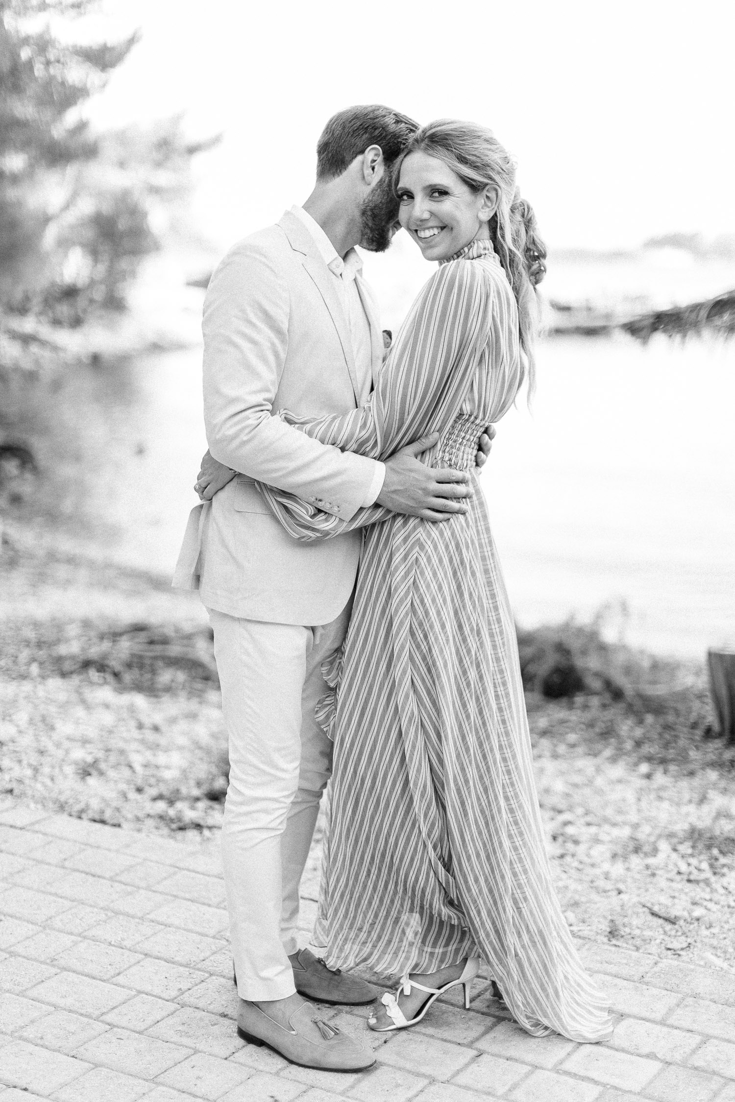 romantic couple while pre wedding shoot at Corfu island
