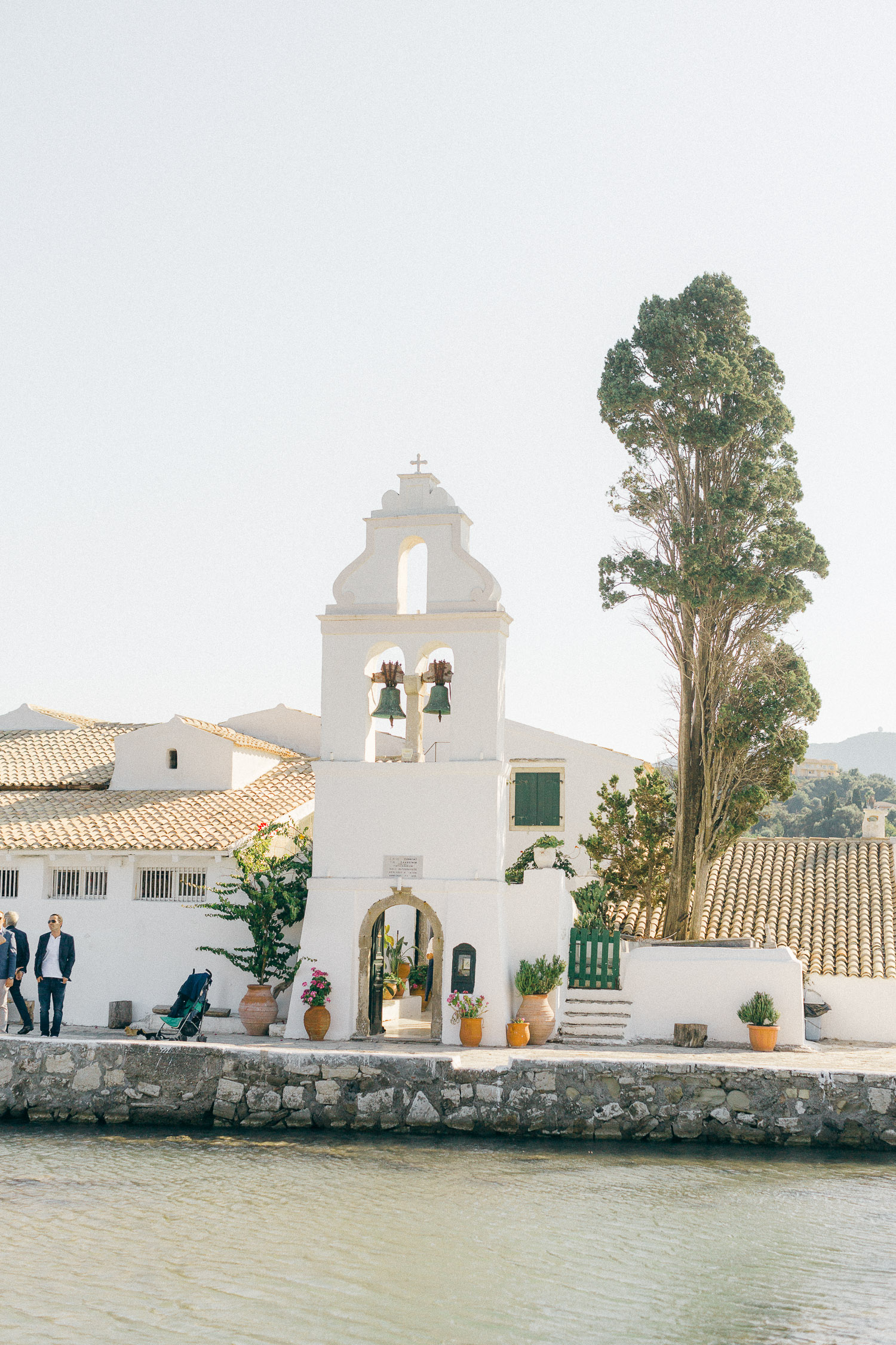 Wedding day at Vlacherena church in Corfu island